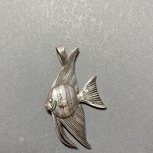 Vintage Kabana Angel fish sterling silver pendant